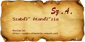 Szabó Atanázia névjegykártya